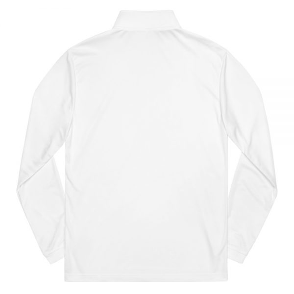 A long sleeve white track jacket