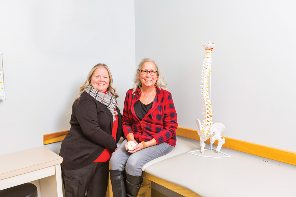 April Egbert, Nurse Practitioner at Premier Pain Treatment Institute in Cincinnati, Ohio with a happy female patient