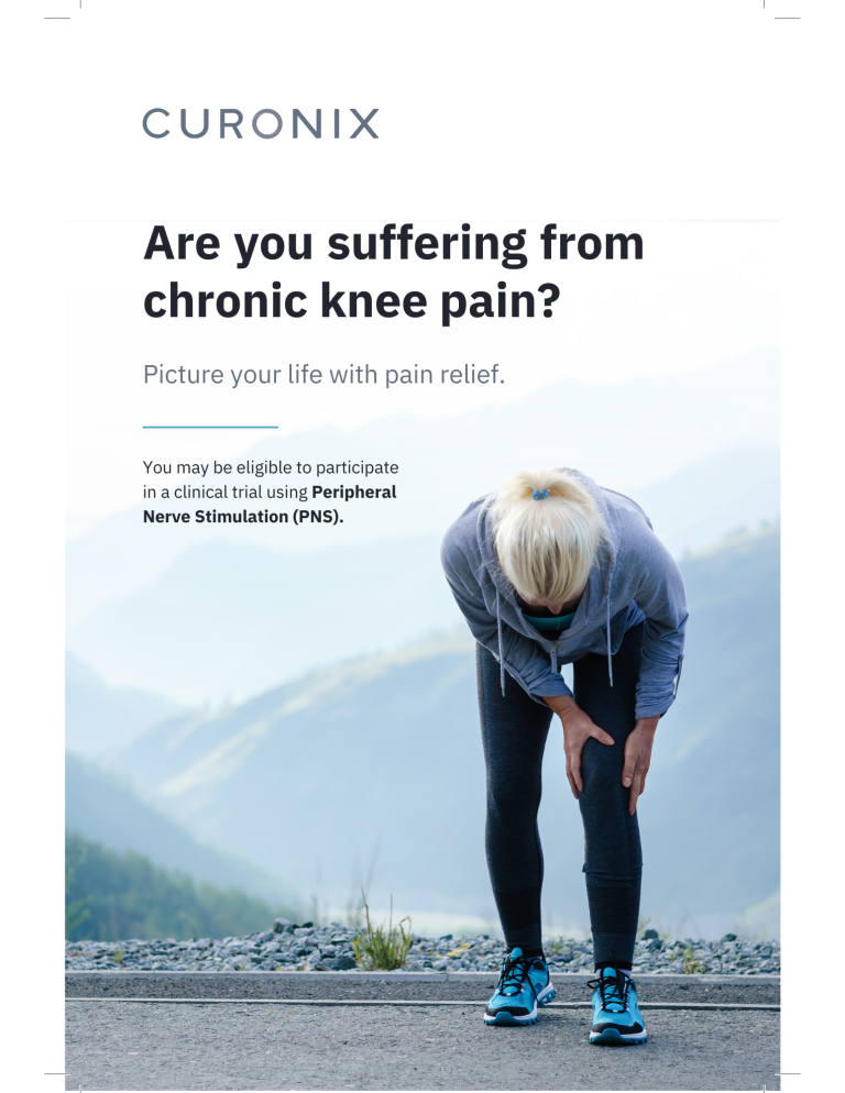 Flyler for Curonic chronic knee pain trial